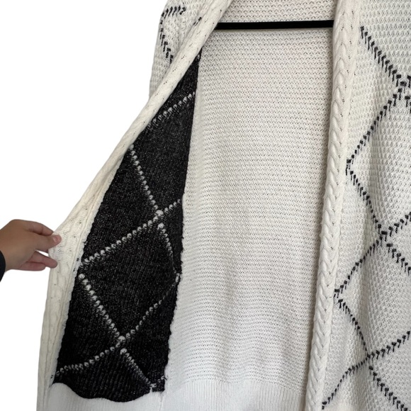 EUC | Soma | Lurex Windowpane Sweater Ivory | Size XS - Picture 7 of 12